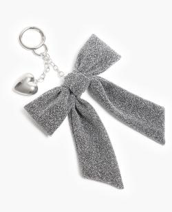 Déco de sac nœud silver et cœur