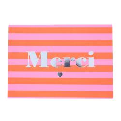 Carte de voeux rayée rose 