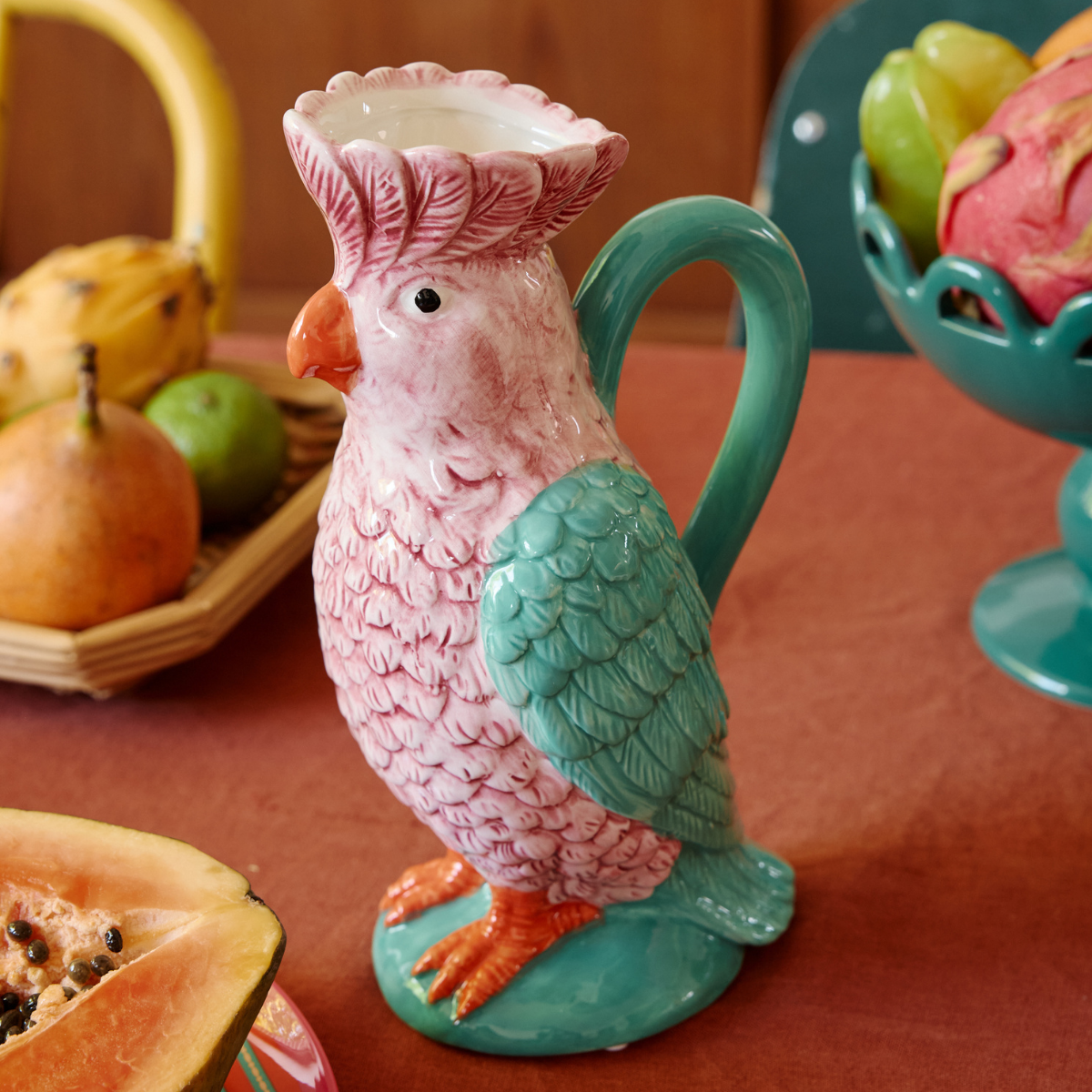 Carafe perroquet rose - Paraty