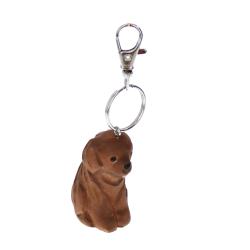 Porte-clés en bois chien