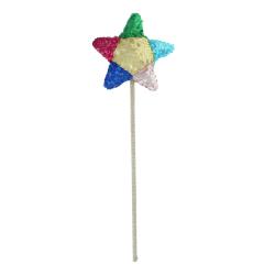 Baguette magique étoile sequins multicolore