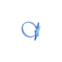 Rond de serviette étoile bleu