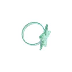 Rond de serviette étoile vert