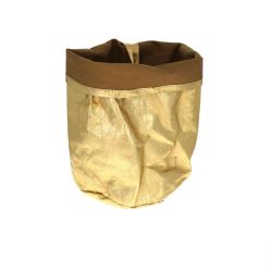 Panier en papier lavable doré 19cm