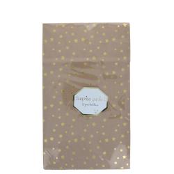 Lot de 12 sachets pochettes kraft étoiles