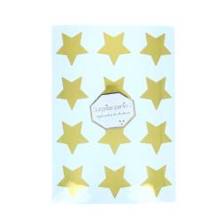 Planches de stickers étoiles dorées x10