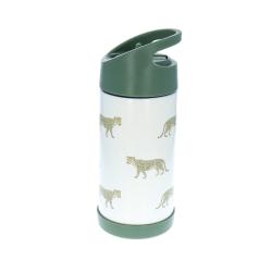 Gourde isotherme paille kaki Léopard 300ml
