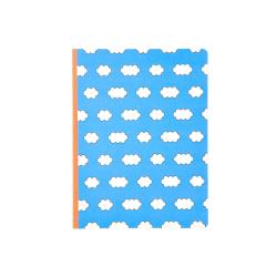Cahier bleu motifs Nuages