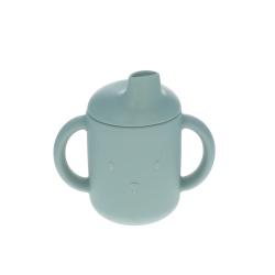 Tasse d'apprentissage en silicone ours bleu