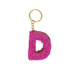 Porte-clés à perles lettre D