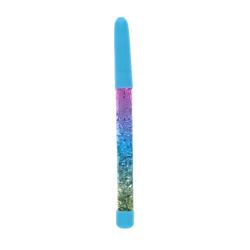 Stylo à paillettes bleu