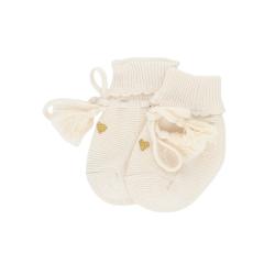 Chaussons bébé en coton crème 3-6 mois