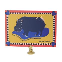 Carte proverbe Ivoirien hippopotame