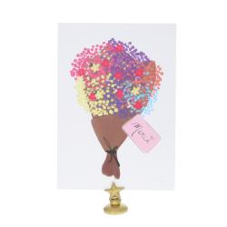 Carte merci bouquet de fleurs