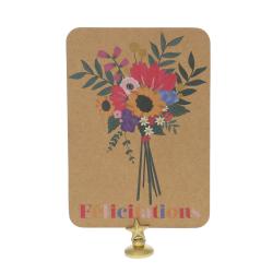 Carte félicitations bouquet de fleurs