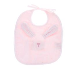 Bavoir en éponge Lapin rose