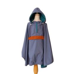 Cape de pluie enfant bleue et verte - À bicyclette