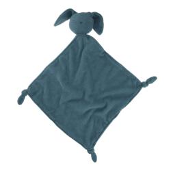 Doudou lange lapin éponge bleu