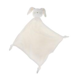 Doudou lange lapin éponge blanc écru