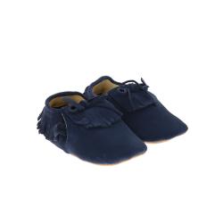 Chaussons bébé Frangette bleu 12-18 mois