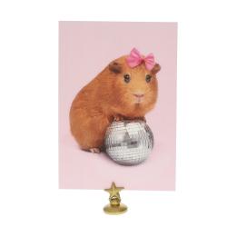 Carte cochon d'Inde boule à facette