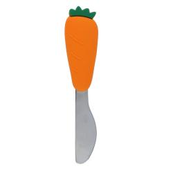 Couteau manche en silicone orange - Carotte