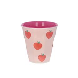 Petit verre en mélamine pommes roses - Dans mon jardin
