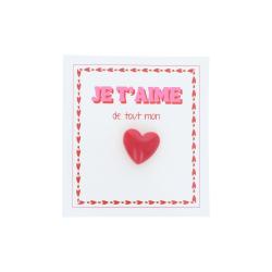 Pin's je t'aime de tout mon coeur