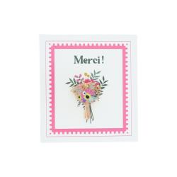 Pin's bouquet de fleurs Merci
