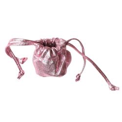 Porte-monnaie bourse cuir rose pâle