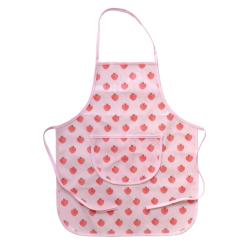 Tablier de cuisine pommes roses - Dans mon jardin