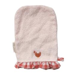 Gant de toilette vichy - La petite poule rousse