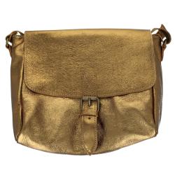 Sacoche cuir une boucle cuivre doré
