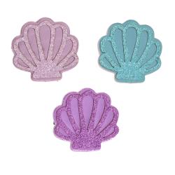 Lot de 3 barrettes coquillages à paillettes