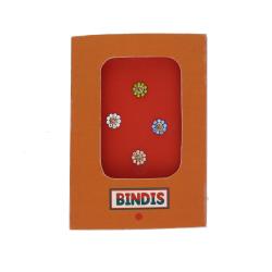 Lot de 4 Bindis autocollants fleurs