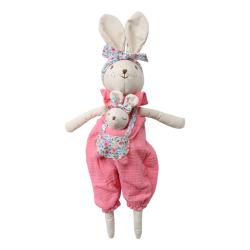 Poupée en tissu Suzette Lapinette et son bébé