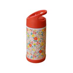 Gourde isotherme paille fleurie 300ml - La petite poule rousse