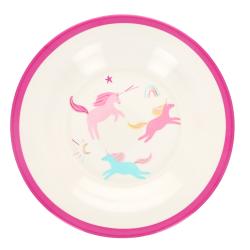 Assiette creuse motifs licornes