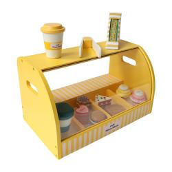 Stand à pâtisseries et café jouet en bois