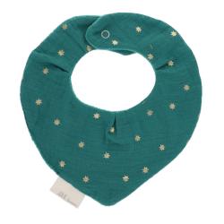 Bavoir bandana vert étoiles - Ma bonne étoile