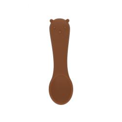 Petite cuillère en silicone ours camel