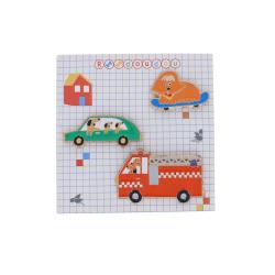 Lot de 3 pin's véhicules et chiens - Croquette