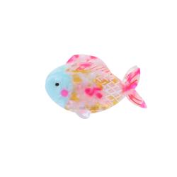 Pince à cheveux crabe poisson multicolore