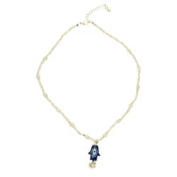 Collier doré et main de fatma