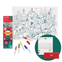 Set à colorier en silicone Village de Noël