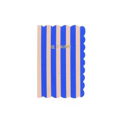 Carnet de notes rayé bleu 