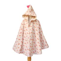 Grande cape de bain lapin rose - Chichi pompon