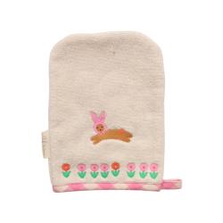 Gant de toilette lapin rose - Chichi pompon