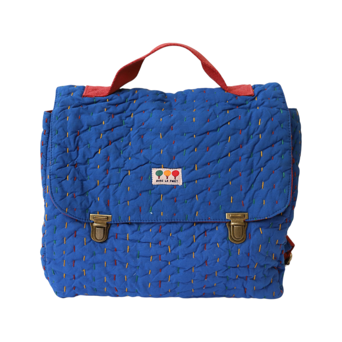 Cartable maternelle en khanta bleu - La forêt