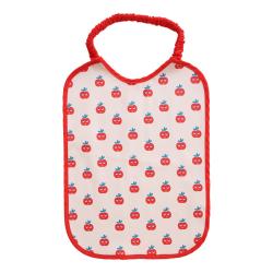 Bavoir imperméable élastiqué pommes rouges - Vichy chéri